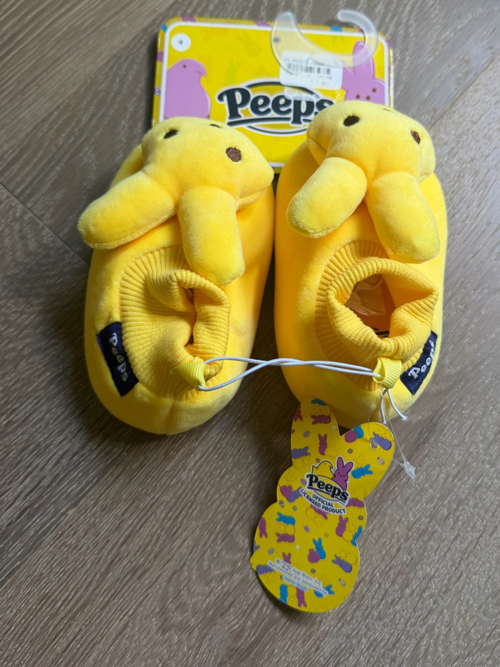 Peeps Yellow Infant Plush Bunny Slippers
